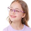 Nuevas gafas con filtro de luz azul para niños, hombres y mujeres, lente plana TR90, gafas para estudiantes, polígono, fabricantes al por mayor 5294