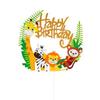 Bosque pegamento suave dinosaurio decoración tarjeta para pastel de cumpleaños inserto niños Bebé lindo pequeños adornos de dinosaurio