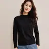 Camiseta interior de Tencel con mezcla de seda y lana, corte ajustado, elástica, adelgazante, manga larga para mujer, top Otoño 2026