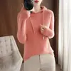 Suéter con Capucha Tejido Superior Transfronterizo Ropa Exterior para Mujer Sudadera de Punto 2025 Engrosado Invierno Suéter Pulóver Holgado