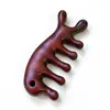 Peine de Madera de Caballito de Mar de Sándalo Rojo para Masaje del Cuero Cabelludo y la Cabeza en Casa Peine de Masaje de Madera de Doble Propósito para Raspar la Columna Cervical y los Ojos
