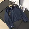 Fuera de línea 399 Otoño/Invierno Nuevo Casual de Negocios Estilo Granja Chaqueta con Solapa de Pana y Cremallera Chaqueta Abrigo Hombres Mujeres