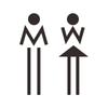 Homem & Mulher Nova Personalidade Adesivos de Parede para Homens e Mulheres Banheiro Sinal Masculino e Feminino Porta Adesivos Criativos Adesivos de Parede FX52