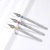 Cabezal Pulidor de Uñas Frontal Ruso Exfoliante Bolsillo Abierto Brote Triangular Herramienta Pulidora de Uñas de Diamante Taladro