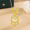 Popular collar de imitación de moissanita de Tiktok para Mujer 1 quilate de moda en oro Sin decoloración simple cadena de clavícula de lujo ligero inteligente