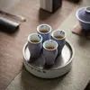 Incensário Roxo Hibisco Pintado à Mão da Dinastia Tang e Song, Xícara de Degustação de Chá Azul e Branco Amigos do Inverno de Alta Qualidade, Xícara de Degustação de Chá de Cerâmica