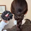 Goma para el pelo con lazo de color oscuro estilo coreano para mujer, modelo nuevo de alta gama 2026, accesorio para el pelo, goma elástica para moño