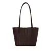 2026 Nova Moda Estilo Coreano Retrô Bolsa Tote Tecida de Alta Qualidade Nicho Francês Bolsa de Ombro Transversal