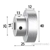 Rueda de Mano Pequeña Moleteada de Aluminio Manija de Rueda de Mano para Máquina Herramienta Manija Redonda para Girar Válvula Manivela Manual Disco con Tornillo de Fijación Perilla Placa Giratoria