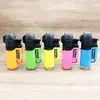 Encendedor Hengzheng nuevo creativo abatible plástico transparente inflable comercio exterior pistola rociadora pequeña perforación directa encendedor a prueba de viento