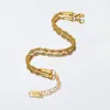 Explosões transfronteiriças da Amazon joias atacado banhado a ouro 18K pulseira torcida de aço inoxidável para o dia a dia Joker feminina não desbota