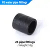 Accesorios de Plomería de PE Negro Codo de Tubería de Suministro de Agua Juntas en T