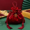 Bolsa de Doces para Casamento Cordão Bolso com Aba Calça Tecido de Seda Bolsa Bolsa de Mensageiro para Casamento Caixa de Doces para Casamento Caixa Vazia Embalagem Caixa de Presente Caixa de Doces