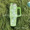 Taza Térmica Nueva de Gran Capacidad 40 oz con Popote, Taza para Coche, Taza para Hielo, Taza de Agua con Cara Sonriente Linda