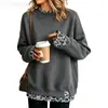 Sudadera gruesa de manga larga con bloques de color para mujer de Amazon, serie con stock a largo plazo, superventas de otoño/invierno, estilo casual para parejas