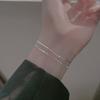 Pulsera de Cadena de Hueso de Serpiente de Doble Capa Simple y Fresca de Temperamento a la Moda para Mujer Accesorios de Moda Japoneses y Coreanos Joyería Regalo