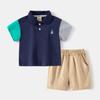 Ropa de Verano para Niños al por Mayor 2026 Nuevo Conjunto de Camiseta de Manga Corta para Niños Conjunto de Dos Piezas para Bebé Tendencia Dropshipping