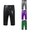 Comércio Exterior Transfronteiriço 2026 Shorts Casuais Masculinos Slim Fit Primavera e Outono Estilo Europeu e Americano Calças Brilhantes Amazon