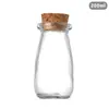 Botella de Vidrio Transparente Espesado para Pudín con Tapa, Botella para Yogur, Botella de Leche, Botella Vacía para Reenvasado de Gelatina, Venta al por Mayor