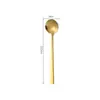 Cuchara de Acero Inoxidable Cuchara Vajilla Cuchara para Café Hogar Cuchara Redonda Pequeña Cuchara para Postre Taza Cuchara Mezcladora Cuchara Pequeña