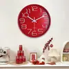 Sala de estar quarto moderno para idosos plástico moda moderno sala de estar quarto para idosos plástico relógio de parede silencioso relógio