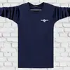 Camiseta de Manga Larga para Hombre de Otoño de Edad Media Cuello Redondo Holgada Talla Extra Grande Ropa de Otoño Camisa Básica para Hombres Gordos