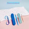 Nuevo traje portátil de manicura Rojo Rosa lima de uñas tira pulidora cepillo de cuerno herramienta exfoliante manicura juego de 6 piezas