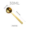 Cuchara medidora de acero inoxidable 304 para granos de café y leche en polvo, herramienta medidora de cocina para el hogar, cuchara medidora multifuncional para hornear