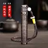 Encendedor electrónico USB recargable, a prueba de viento, creativo y personalizado, hecho de sándalo, encendedor de cigarrillos portátil