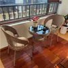 Conjunto de Três Peças de Cadeira de Rattan Mesa e Cadeira de Varanda Cadeira de Lazer Sala de Estar Externa Cadeira de Rattan Mesa de Centro Cadeira Giratória Mesa Redonda Conjunto de Cinco Peças Rattan Sintético