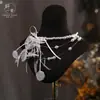Collar Largo de Perlas Estrelladas Estilo Francés para Mujer, Accesorios de Collar Multicapa Superpuestos, Cadena para Clavícula de Lujo Ligero de Nicho de Gama Alta