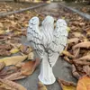 Decoración de Jardín Estilo Europeo Adornos para Exteriores Escultura de Ángel Niña Manualidades de Resina Decoraciones para Jardín Villa Patio