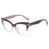 Armazón de Gafas Moda Europea y Americana Nuevo Ojo de Gato Anti Luz Azul, Versátil para un Look Natural, Delgado Retro Sin Graduación Armazón de Gafas de Moda