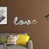Fabricantes de adesivos de parede espelhados atacado novos adesivos de parede espelhados LOVE quarto sala de estar adesivos de parede decorativos removíveis