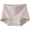 Nova Cueca Boxer Feminina Respirável de Algodão Puro, Cintura Média, Tamanho Grande, Cor Sólida, Solta, 10A, Antibacteriana, Gancho Estendido