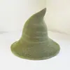 Sombrero de Bruja Puntiagudo de Halloween, Plegable, Estilo Hip-Hop, Suministro Transfronterizo Europeo y Americano, Sombrero de Mago de Gasa de Algodón Hip-Hop, Venta al por mayor del fabricante