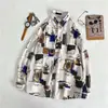 Jaqueta Camisa Sense de Design Masculina Estilo Coreano Fashionável Versátil para Meninos Primavera e Outono Retrô Estilo Hong Kong Japonês Manga Longa Camisa Floral