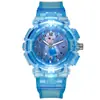 Reloj para niños de estudiante nuevo al por mayor de plástico de princesa de hielo y nieve dibujos animados luminosos comercio electrónico transfronterizo generación