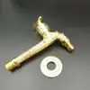 Torneira em Forma de Dragão para Tanque de Lavar Chão de Varanda, Torneira de Água Universal Antifurto Montada na Parede, Torneira de Cobre Antigo, Abertura Rápida