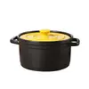 Ins suministro transfronterizo olla de cerámica estufa de gas de fuego abierto olla para sopa casera olla para estofar a micro-presión olla con doble asa para carne