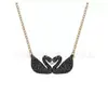 Versão de Luxo Shijia do Colar Olho do Diabo para Mulheres Apresenta um Pingente de Corrente Clavicular Coração Pulsante Cisne Dinâmico Swarovski