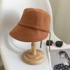 Sombrero de Mujer Primavera y Verano Ins Correa Trasera Color Sólido Moda Playa Combinable Protección Solar Sombra Sombrero de Pescador Delgado Sombrero de Cubeta
