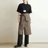 Delantal Largo Japonés de Media Longitud para Mujeres y Hombres, Uniforme de Trabajo para Cafeterías y Tiendas de Té con Leche, Cinturilla de Delantal Específica para Catering, Venta al por Mayor con Impresión