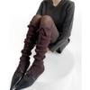 Diseño Otoño e Invierno Calentadores de Piernas Abotonados Y2K para Mujer, Subcultura Primavera y Otoño Adelgazantes Moldeadores de Piernas Calcetines Altos Hasta la Rodilla en Capas Ins