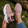 Sapatos Esportivos Casuais Femininos Transfronteiriços Sapatos de Malha Voadora Sapatos de Verão Femininos Versáteis Finos Respiráveis Sapatos de Malha Esportiva Femininos 43