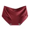 Ropa interior de seda de hielo para mujer Ropa interior sin costuras Ropa interior de una pieza Transpirable Cintura media Sexy Ropa interior para mujer Bragas 810
