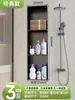Papelera de Acero Inoxidable Nicho de Pared Empotrado Baño Inodoro Nicho de Pared Gabinete al Lado del Inodoro Estante de Almacenamiento Caja de Pañuelos Fija