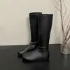 Botas altas elásticas retro de punta redonda con aumento interior de 4 cm, nuevo estilo otoño/invierno 2026, botas versátiles de corte ajustado para uso en exteriores