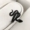 Anillo gótico tamaño ajustable ins disco hip hop punk personalidad exagerada oscuro hombres y mujeres tendencia zodiaco serpiente