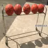 Cesta de almacenamiento de baloncesto de acero inoxidable voleibol acero inoxidable baloncesto almacenamiento práctica móvil plegable carro colocación combinación